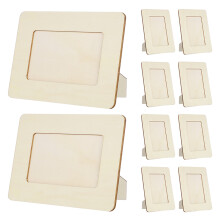 40Pcs Beige Wooden Photo Frames Easy DIY Craft Frames for Home Use