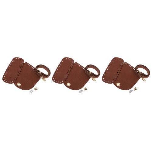 3Pièces Ensemble Sac Fourre-Tout PU Café Pour 2