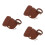 3Pièces Ensemble Sac Fourre-Tout PU Café Pour 4