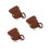 3Pièces Ensemble Sac Fourre-Tout PU Café Pour 8
