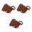 3Pièces Ensemble Sac Fourre-Tout PU Café Pour 5
