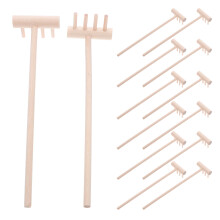 24Stk Holz Mini Handrechen Khaki Für Garten Bonsai Und Strandsand