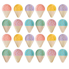 96Pcs Lightweight Assorted Ice Cream Paper Plates for Birthday Party