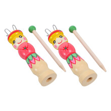 8Ensembles Outils De Tricot En Bois Colorés Pour DIY Avec Aiguilles