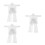 9Ensembles Ponchos Transparent Plastique Jetable À 6