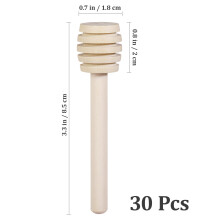 3Pièces Cuillères À Miel En Bambou Beige, Idéales Pour Miel