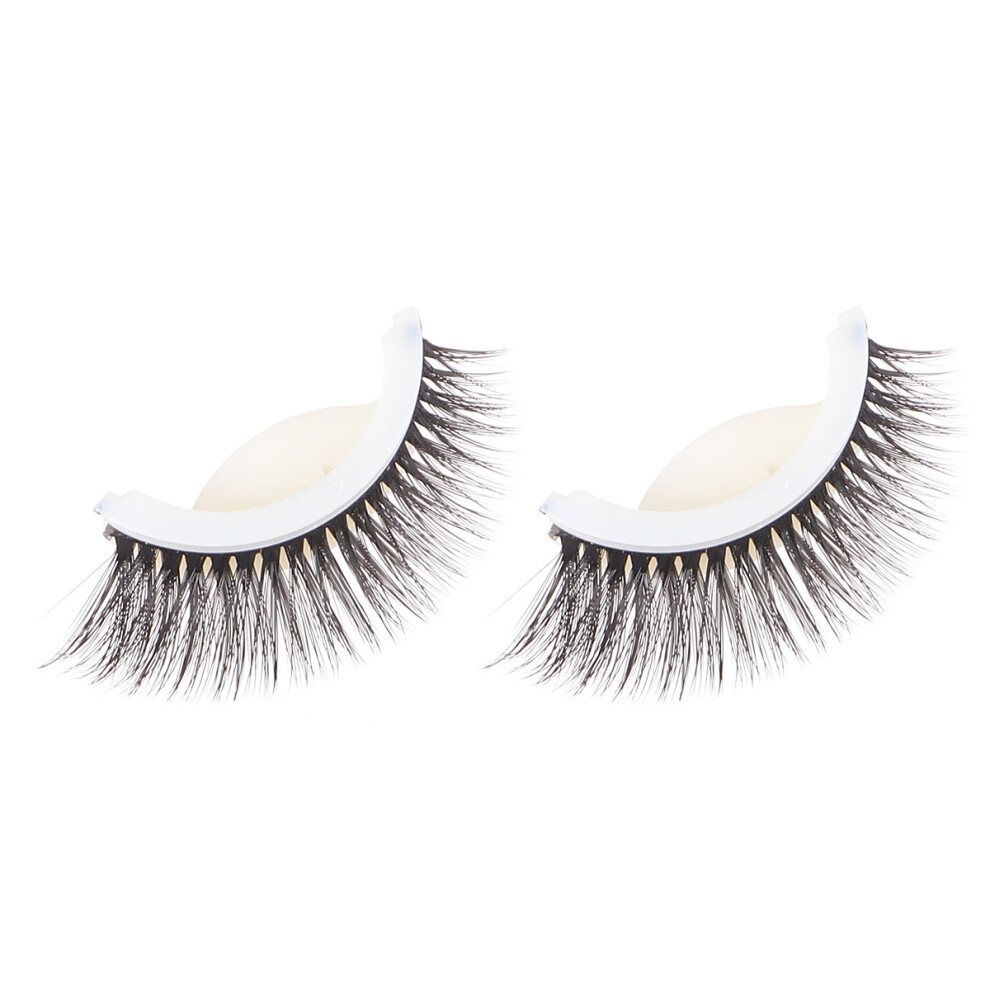 Solustre Black 3Pcs Soft False Eyelashes Natural Makeup Extension Lashes