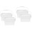 4Pcs PP Paint Buckets with Lid and Handle White Portable Storage 6