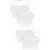 4Pcs PP Paint Buckets with Lid and Handle White Portable Storage 9