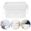 4Pcs PP Paint Buckets with Lid and Handle White Portable Storage 11