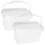 4Pcs PP Paint Buckets with Lid and Handle White Portable Storage 3