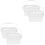 4Pcs PP Paint Buckets with Lid and Handle White Portable Storage 5