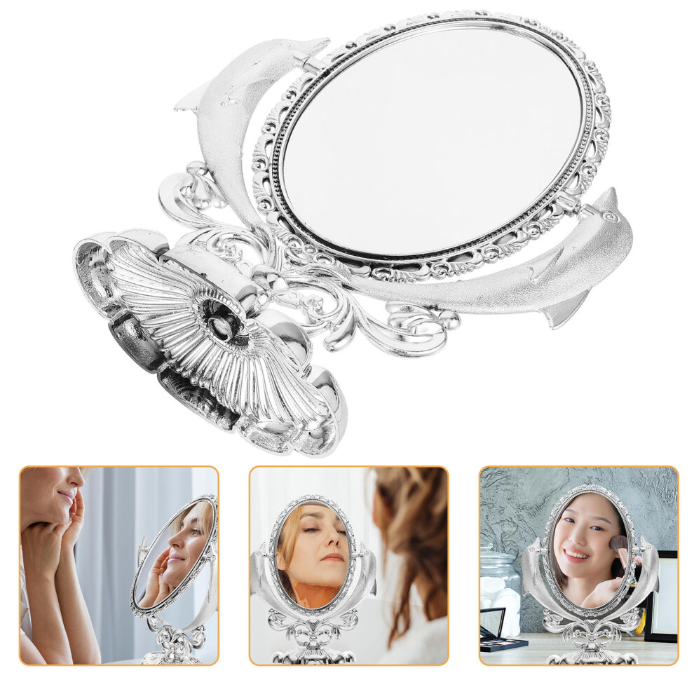 Inoomp 2Pcs Elegant Swivel Vanity Mirror For Makeup Desk And Tabletop