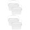 4Pcs PP Paint Buckets with Lid and Handle White Portable Storage 7