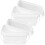 4Pcs PP Paint Buckets with Lid and Handle White Portable Storage 2