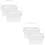 4Pcs PP Paint Buckets with Lid and Handle White Portable Storage 8