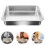 2Pièces Bac Litière Kitten Acier Inoxydable Ouvert Argent Confortable 11