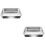 2Pièces Bac Litière Kitten Acier Inoxydable Ouvert Argent Confortable 8