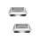 2Pièces Bac Litière Kitten Acier Inoxydable Ouvert Argent Confortable 9