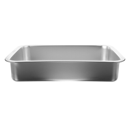 2Pièces Bac Litière Kitten Acier Inoxydable Ouvert Argent Confortable 1