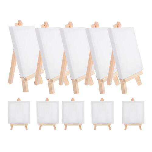 24Pièces Mini Toiles Bois Supports Pour Décor 1