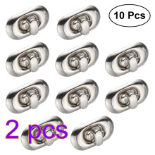 20Pcs Silver Lock Purse Replacement Metal Turn Locks for DIY Bag Craft