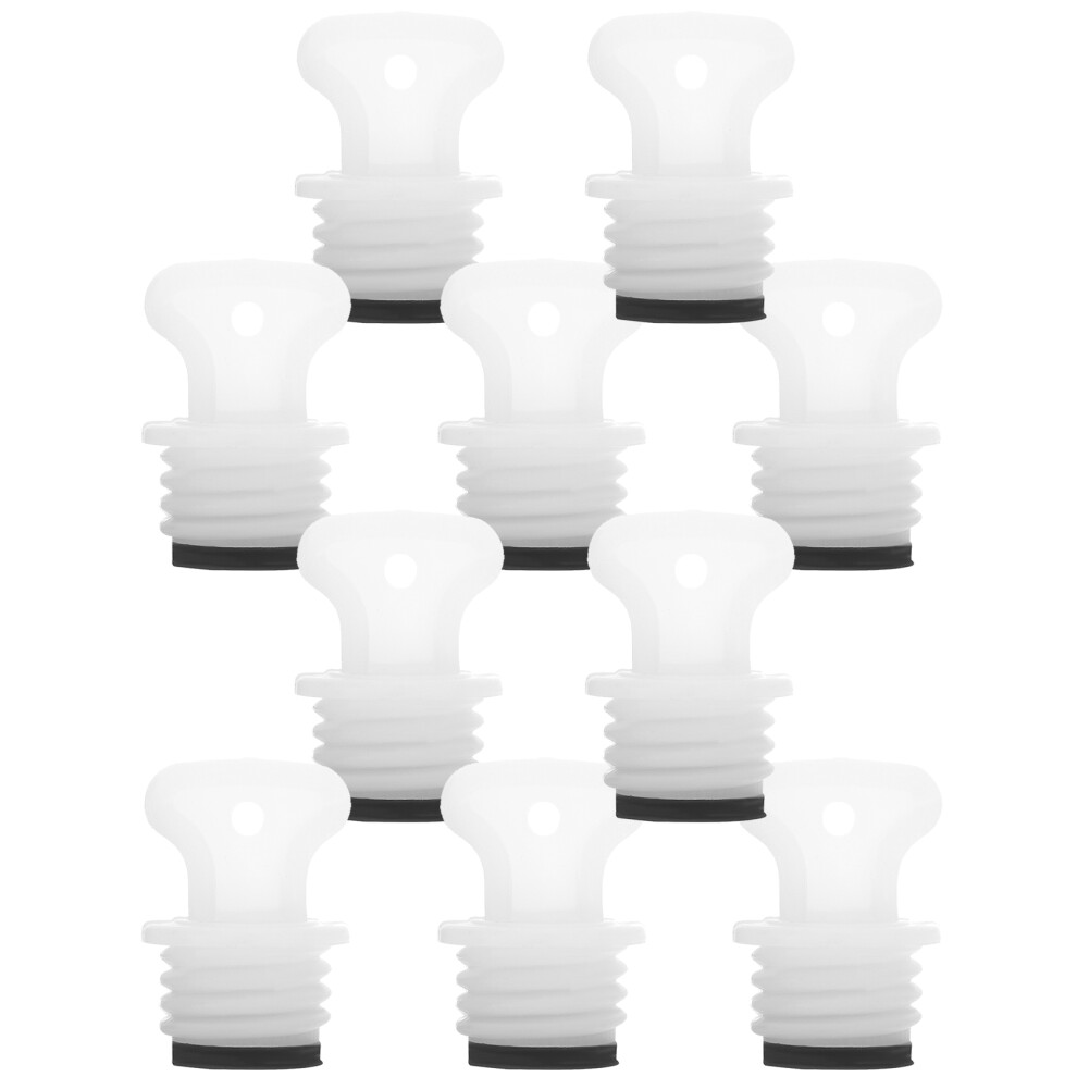Iplusmile 40Pcs Durable Rubber Hot Water Bottle Stoppers Leakproof White Caps