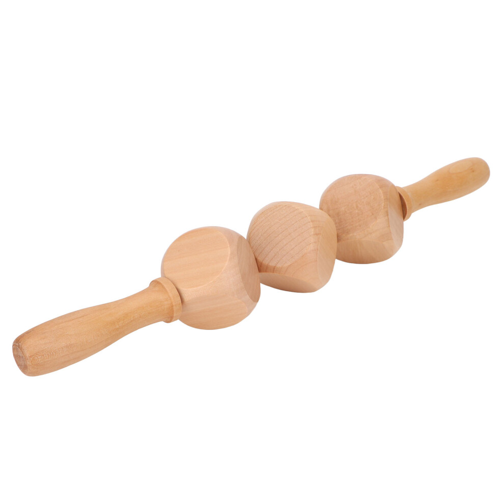 Wooden Scraping Roller Stick 400mm Beech Wood Cellulite Massage Tool