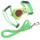 3Pcs Breathable Plush Hamster Leash and Harness Set in Green 1