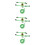 3Pcs Breathable Plush Hamster Leash and Harness Set in Green 9