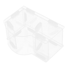 2Pcs Durable Acrylic Food Storage Bowl for Hamsters and Small Pets