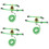 3Pcs Breathable Plush Hamster Leash and Harness Set in Green 8