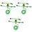 3Pcs Breathable Plush Hamster Leash and Harness Set in Green 4