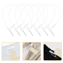 100Pcs White Clothing Tag Strings Strong Steel Wire Rope for Mall Use