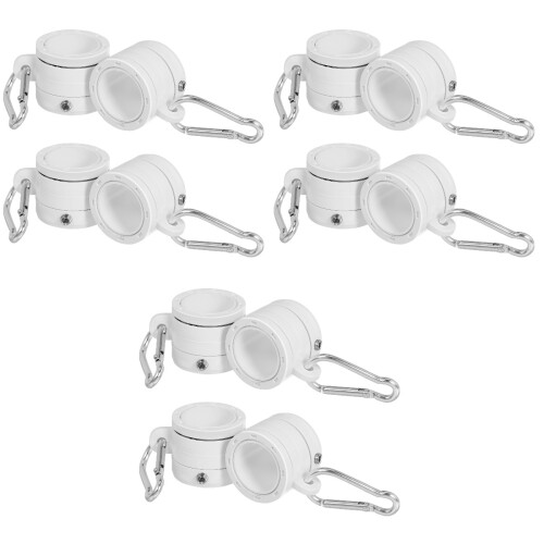 12Pcs White Flag Pole Rings Plastic Fasteners for Flag Mounting 2
