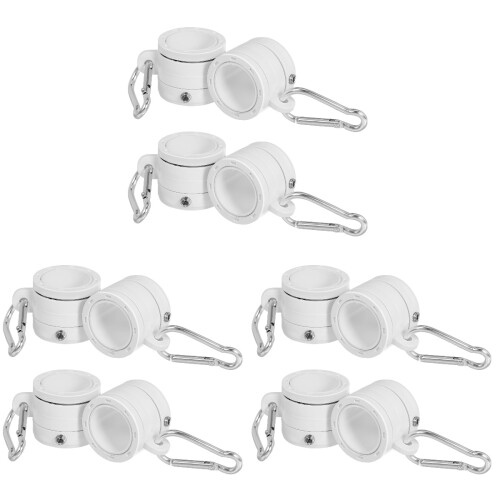 12Pcs White Flag Pole Rings Plastic Fasteners for Flag Mounting 1