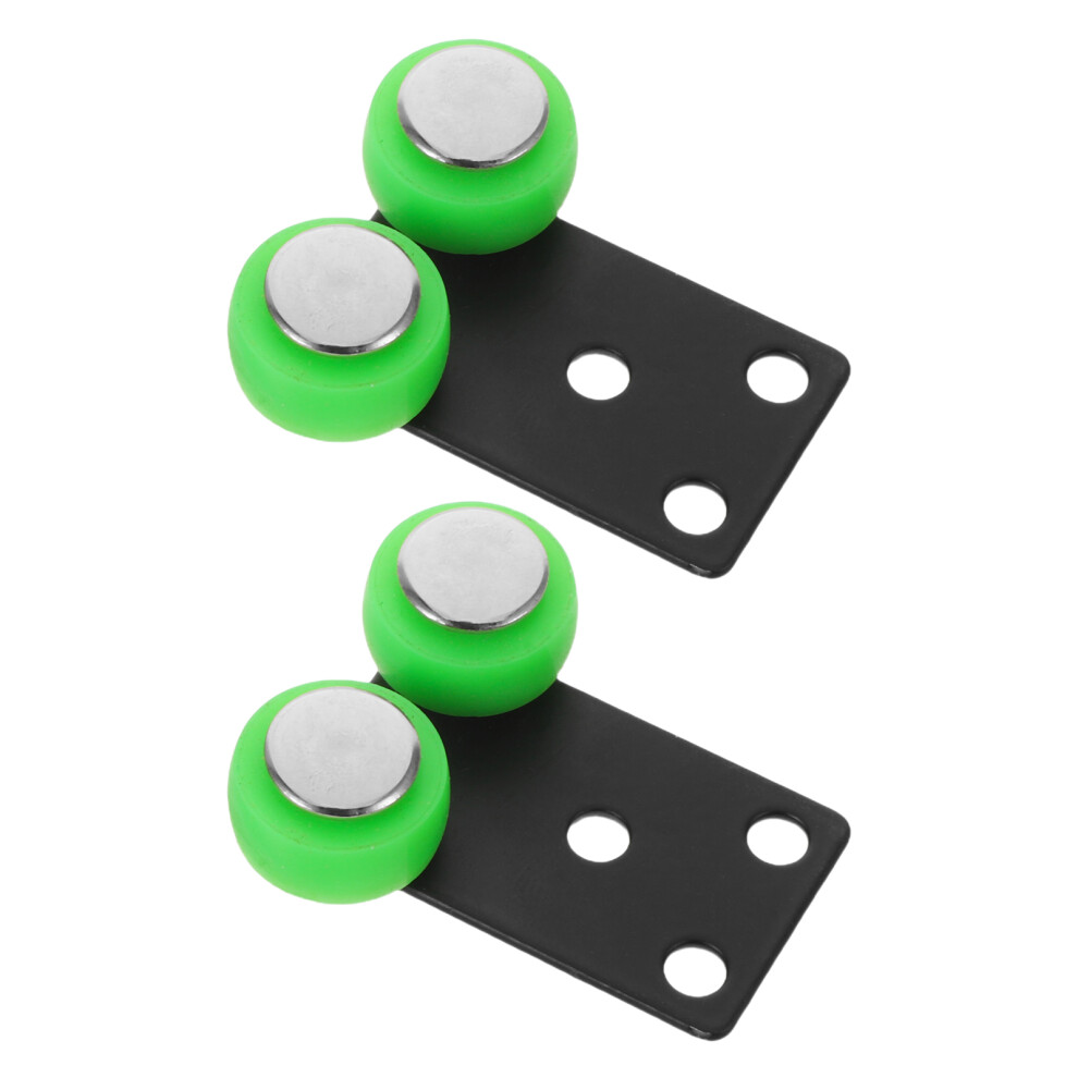 10Pcs Wardrobe Door Roller Wheels Green Metal Heavy Duty Smooth Glide 3611765962891