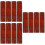 12Pcs Rustic Wooden Chopstick Rest Holder Dark Red Spoon Fork Support 9