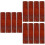 12Pcs Rustic Wooden Chopstick Rest Holder Dark Red Spoon Fork Support 8