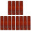 12Pcs Rustic Wooden Chopstick Rest Holder Dark Red Spoon Fork Support 4