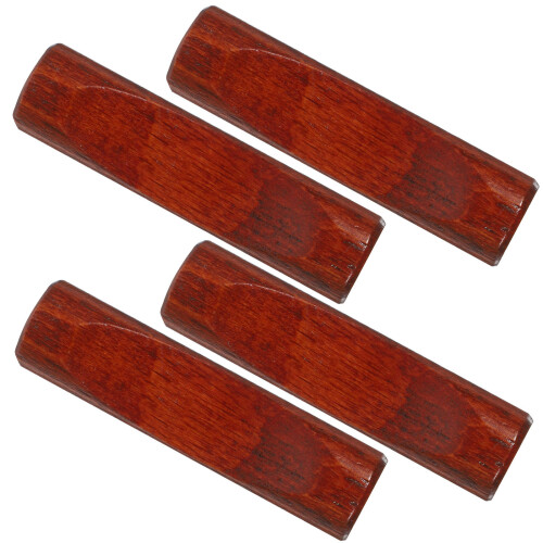 12Pcs Rustic Wooden Chopstick Rest Holder Dark Red Spoon Fork Support 2