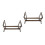 2Pcs Dark Bamboo Small Bookshelf Multifunctional Book Storage Rack 6