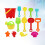 2Sets Kids Beach Play Sets Assorted Color Durable Plastic Sand Toy Set 10