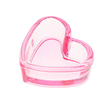 5Pcs Heart Glass Nail Brush Dappen Cup Pink for Manicure Nail Supplies