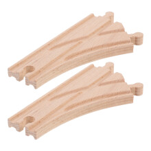 10Pcs Wood Train Tracks Khaki Switch Track Set Durable Educational Toy