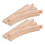 10Pcs Wood Train Tracks Khaki Switch Track Set Durable Educational Toy 1