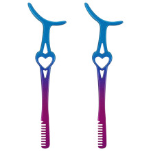 10Pcs Metal Eyelash Tweezers with Comb Durable Lash Applicator Tool