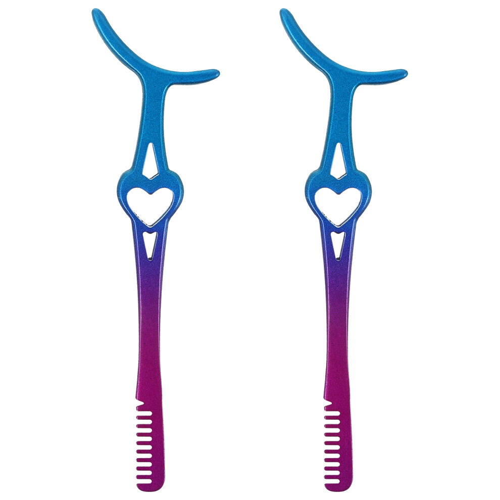 Aboofan 10Pcs Metal Eyelash Tweezers With Comb Durable Lash Applicator Tool