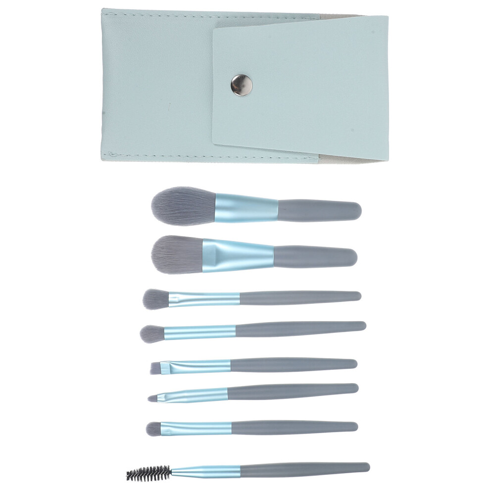 Aboofan Blue 5Sets Soft Synthetic Makeup Brush Set Portable Eye &