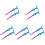 10Pcs Metal Eyelash Tweezers with Comb Durable Lash Applicator Tool 3